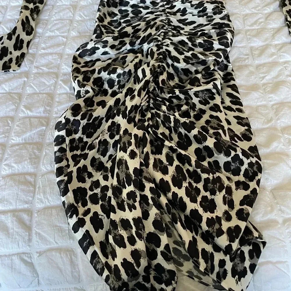 Caroline Constas Colette leopard ruched silk dress - Picture 11 of 14